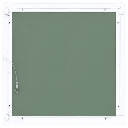 Panou de acces din gips-carton cu cadru de aluminiu vidaXL, Aluminiu, 200 x 200 mm, Verde si argintiu