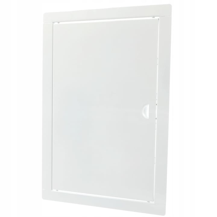 Usa inchidere sistem de ventilatie, Tabla zincata, 40 x 50 cm, Alb