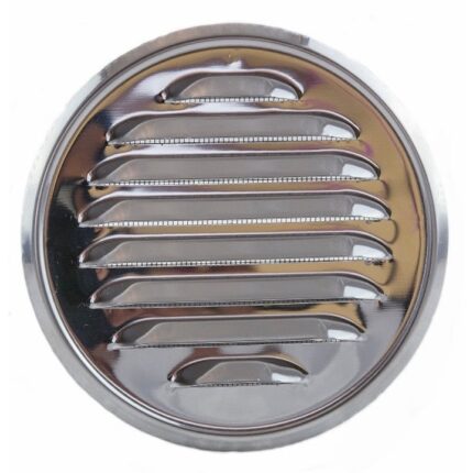 Grila de ventilatie, Plastikon, Rotund cu filet Fi 100 Mm Otel inoxidabil
