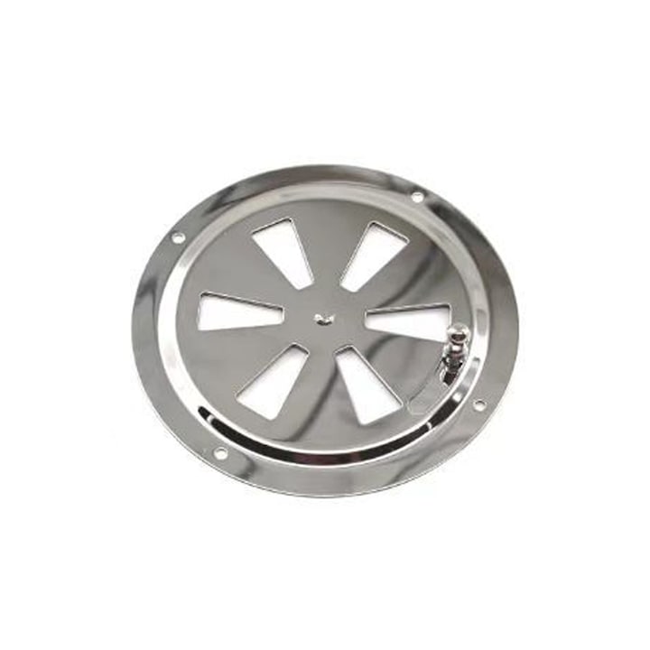 Grila de Ventilatie LLWL, Inox, Suprafata Neteda, 12.4cm, Argintiu