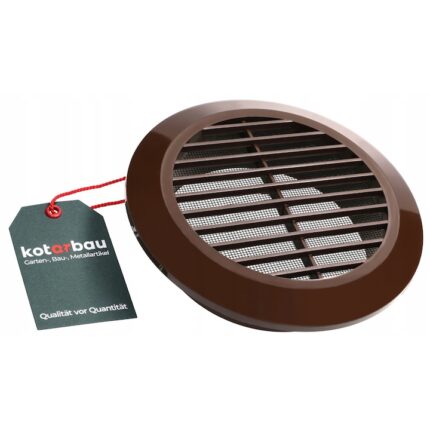 Grila ventilatie cu plasa, Kotarbau, Plastic, 125 mm, Maro