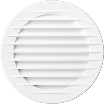Grila de ventilatie, Airroxy, rotunda, Alb, Ø100 mm