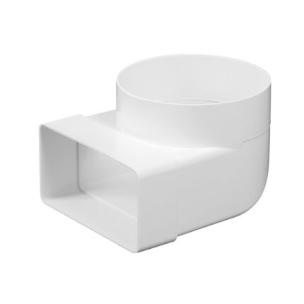Cot de legatura 90° Awenta, PVC, 75x150/125mm, Alb