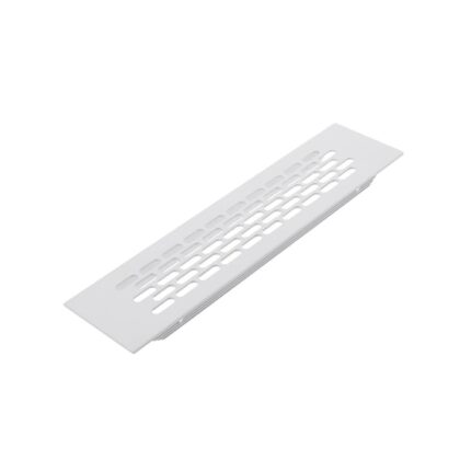 Grila ventilatie aluminiu, 245x60 mm, alb mat