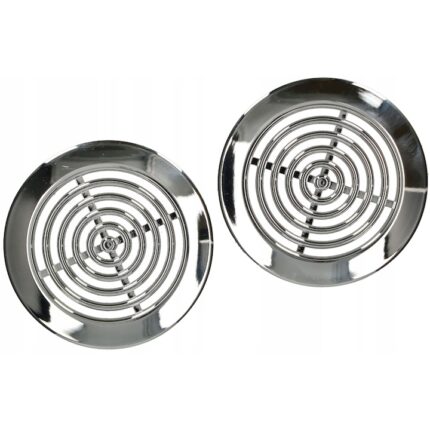 Set 2 grile pentru ventilatie, Kotarbau, Plastic, 58 mm, Argintiu