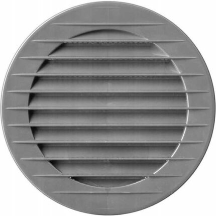 Grila de ventilatie rotunda cu plasa, airRoxy, 02-218, Gri