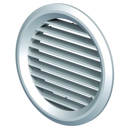 Grila ventilatie rotunda VENTS MV 150bVs, alba, plasa pentru insecte, diametru 150 mm