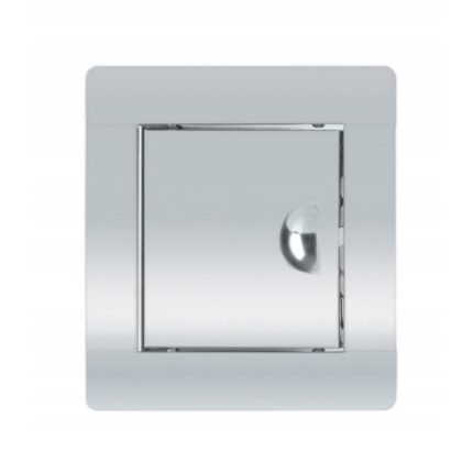 Usa de inspectie sistem de ventilatie, Otel inoxidabil, 10 x 10 cm, Argintiu
