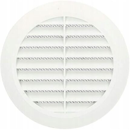 Grila ventilatie cu plasa, Kotarbau, 125 mm, Alb