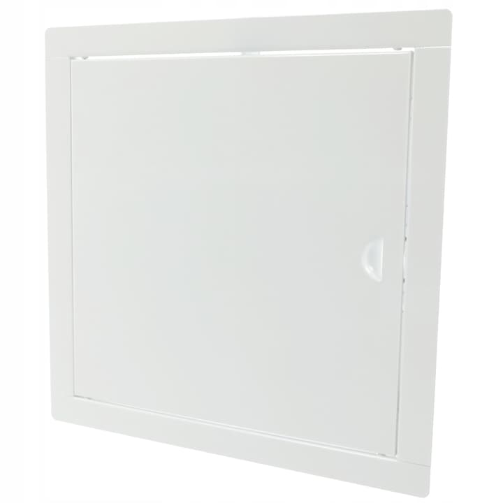 Usa inchidere sistem de ventilatie, Tabla zincata, 20 x 20 cm, Alb