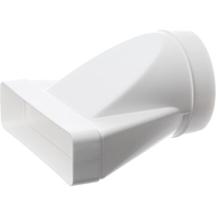 Adaptor circular, EuroPlast, pentru tub ventilatie, canal plat, diametru 125 mm, 220 x 55 mm, Alb