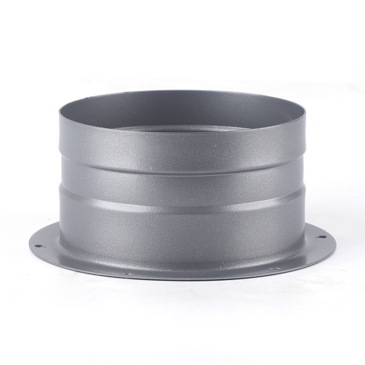 Adaptor flansa pentru teava de aerisire, Inox, 100 mm, Argintiu