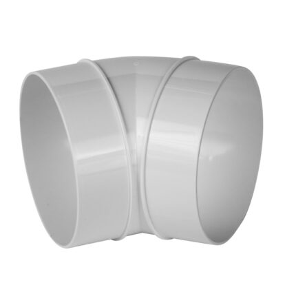 Coltar canal rotund pentru sistem de ventilatie, Awenta, PVC, Gri, 100mm