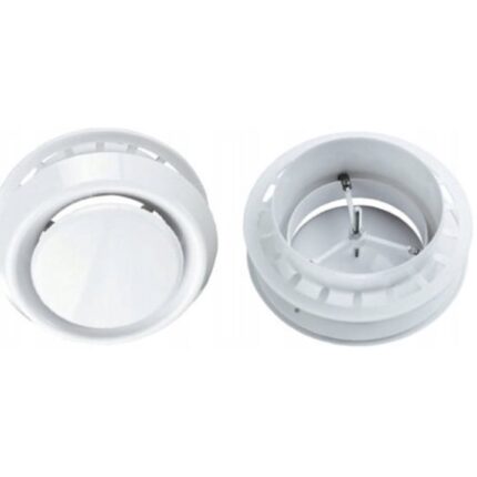 Anemostat, Vents, 125 mm, Alb