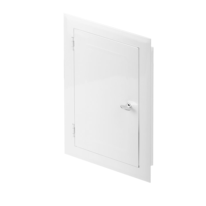 Usa inspectie, Awenta, Inox, 15x25 cm, Alb