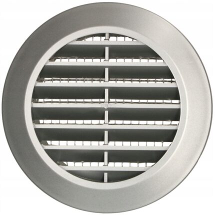 Grila rotunda ventilatie, Kotarbau, Plastic, 60 mm, Argintiu