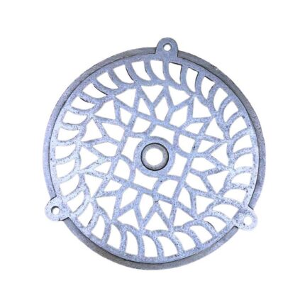Grila de ventilatie, Fonta, Argintiu, 200 mm