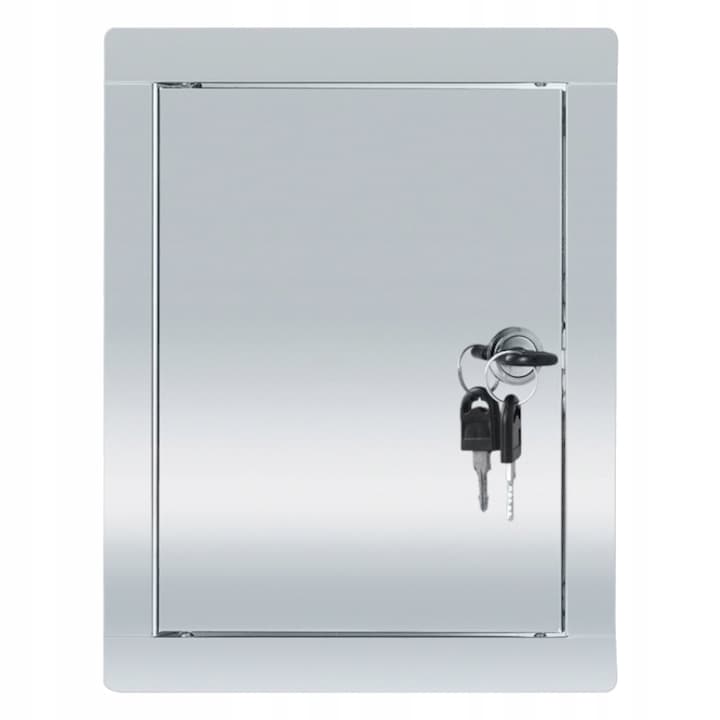 Usa inchidere sistem de ventilatie, Otel inoxidabil, 25 x 30 cm, Argintiu