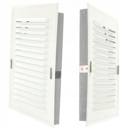 Grila de ventilatie, Bobimarket, Metal cu cadru 14X21 Alb