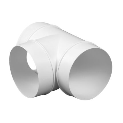 Conector sisteme de ventilatie, Awenta, seria KO, PVC, rezistenta termica 40C, 125mm, alb