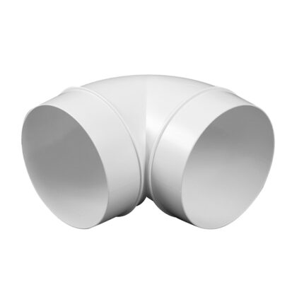 Accesoriu sistem de ventilatie, Awenta, KO, coltar 90°, PVC, alb, 100mm