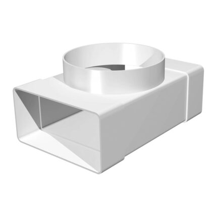 Teu rectangular/circular, 60x204/Ø100 mm
