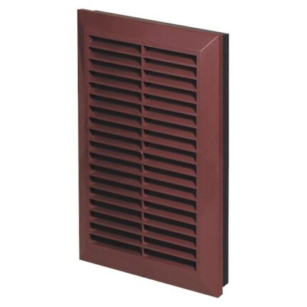 Grila de ventilatie Classic, Awenta, cu plasa anti-insecte, maro, 165x235mm