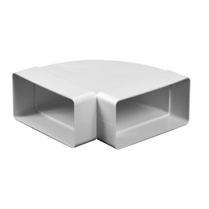 Accesoriu sistem de ventilatie Awenta, coltar orizontal plat, 75x150mm