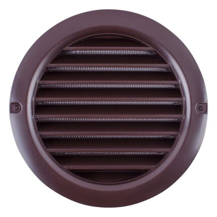 Grila ventilatie Mark.B7 MV125BVs, Rotunda, Plastic, Ø125mm / dimensiune externa Ø160mm, Maro