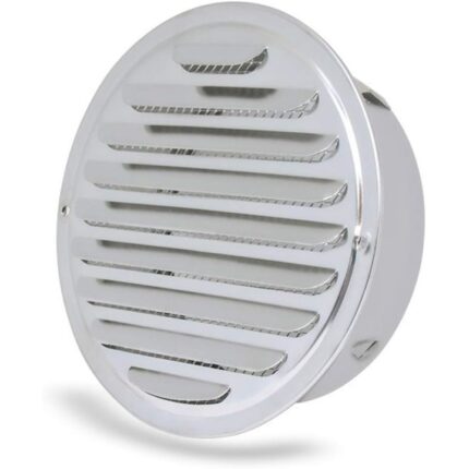 Grila de Ventilatie Rotunda, Mmgoqqt, Inox, Argintiu, 145x95x45mm
