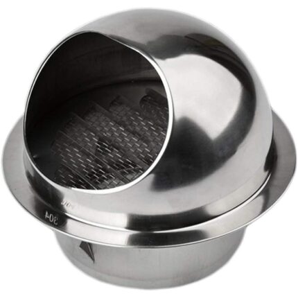 Capac grila de ventilatie circulara, Mmgoqqt, inox 304, cu filtru de insecte, 100mm, 14x9x4cm