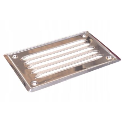 Grilaj de ventilatie, Inox,10 x 16.5 cm, Argintiu
