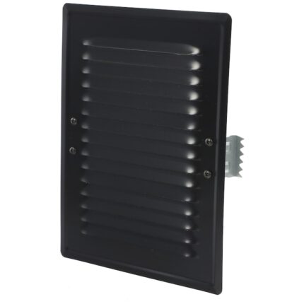 Grilaj de ventilatie, Tabla zincata, 23 x 16.5 cm, Negru