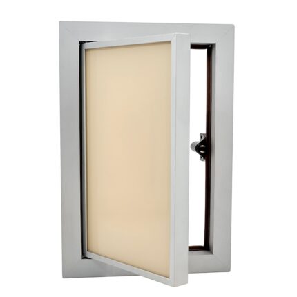 Usa de inspectie, Cadru din aluminiu, 200 x 300 mm, Argintiu/Bej
