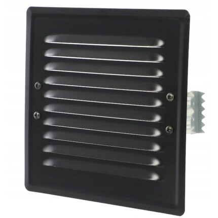 Grila de ventilatie, Bobimarket, Metal 14X14 cos de fum, negru