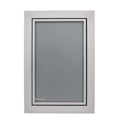 Usa de inspectie, cadru din aluminiu, sticla, 300 x 400 mm, crom/gri
