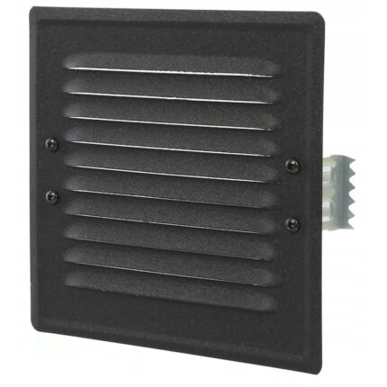 Grila de ventilatie, Bobimarket, Metal 14X14 cos de fum, capace, negru