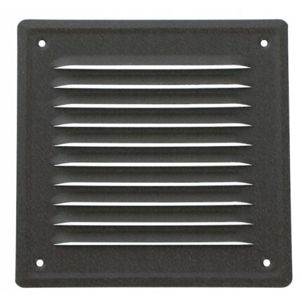 Grilaj de ventilatie, Tabla zincata, 16.5 x 16.5 cm, Gri