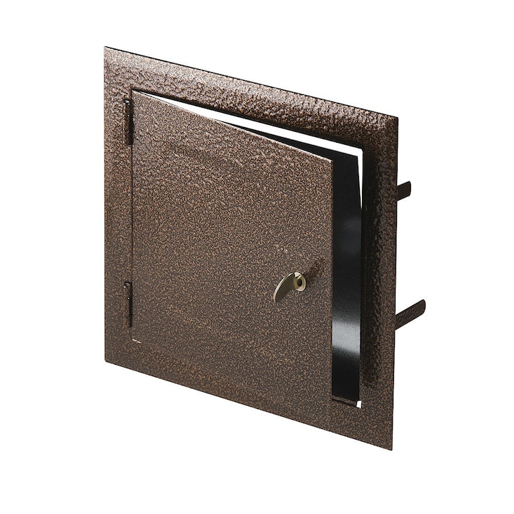 Usa metalica ventilatie Awenta, seria DMW, maro 190x190mm