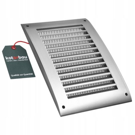 Grila ventilatie, Kortabau, Plastic, 170x250 mm, Argintiu