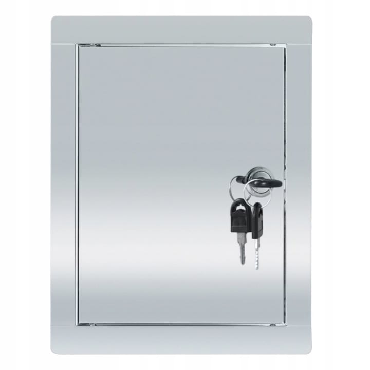 Usa inchidere sistem de ventilatie, Otel inoxidabil, 40 x 50 cm, Argintiu