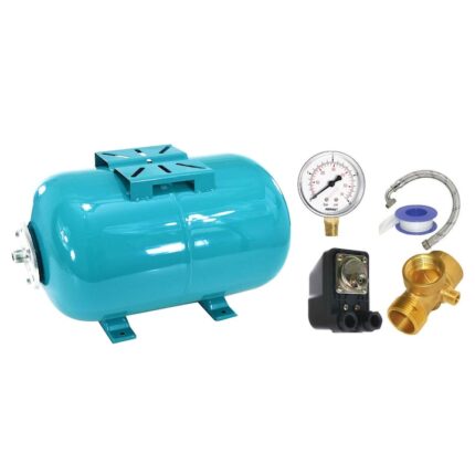 Kit rezervor pentru hidrofor Omnigena 50 litri, presostat cu piulita olandez, manometru, racord 5 cai, racord flexibil, banda teflon