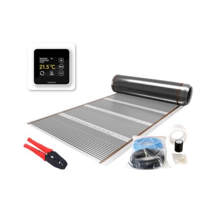 Chit Complet Film Carbon Incalzire In Pardoseala Pentru Parchet 11 Mp , 1320 W , Cu Termostat Programabil WI-FI Control