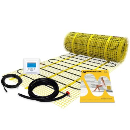 Pachet covor incalzire in pardoseala C&F Technics, 750W, termostat digital cu senzor de pardoseala inclus, 5 m²