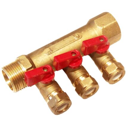 Distribuitor cu Robineti pentru Teava Cupru 1''-15 Evosanitary, 2 cai