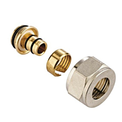 Adaptor nichelat eurocon pentru teava PEX 16 x 2,0 mm - EK, Daver