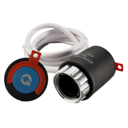 Actuator electrotermic Qsmart NC normal inchis, pentru Kit Automatizare Smart incalzire in pardoseala, 230V, M30*1,5mm