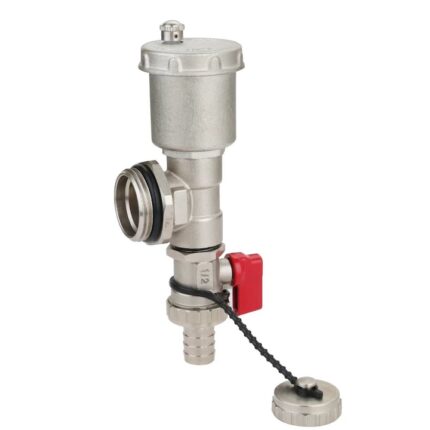 Set teu terminal distribuitor 1" cu aerisitor si robinet golire Raodyne
