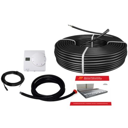 Pachet cablu incalzire in pardoseala pentru sapa C&F Technics, (17W) 1000W, termostat analogic MTH 811 cu senzor de pardoseala inclus, 58.8 m