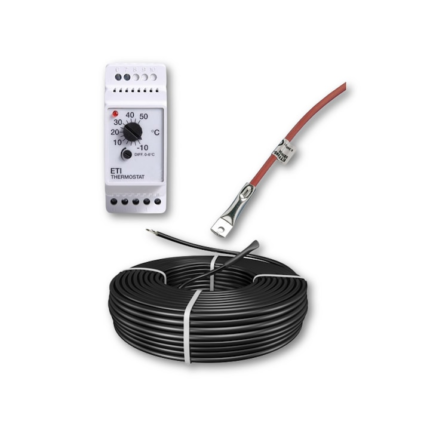 Chit cablu degivrare conducte cu senzor de conducta si termostat 600 W - 60 m